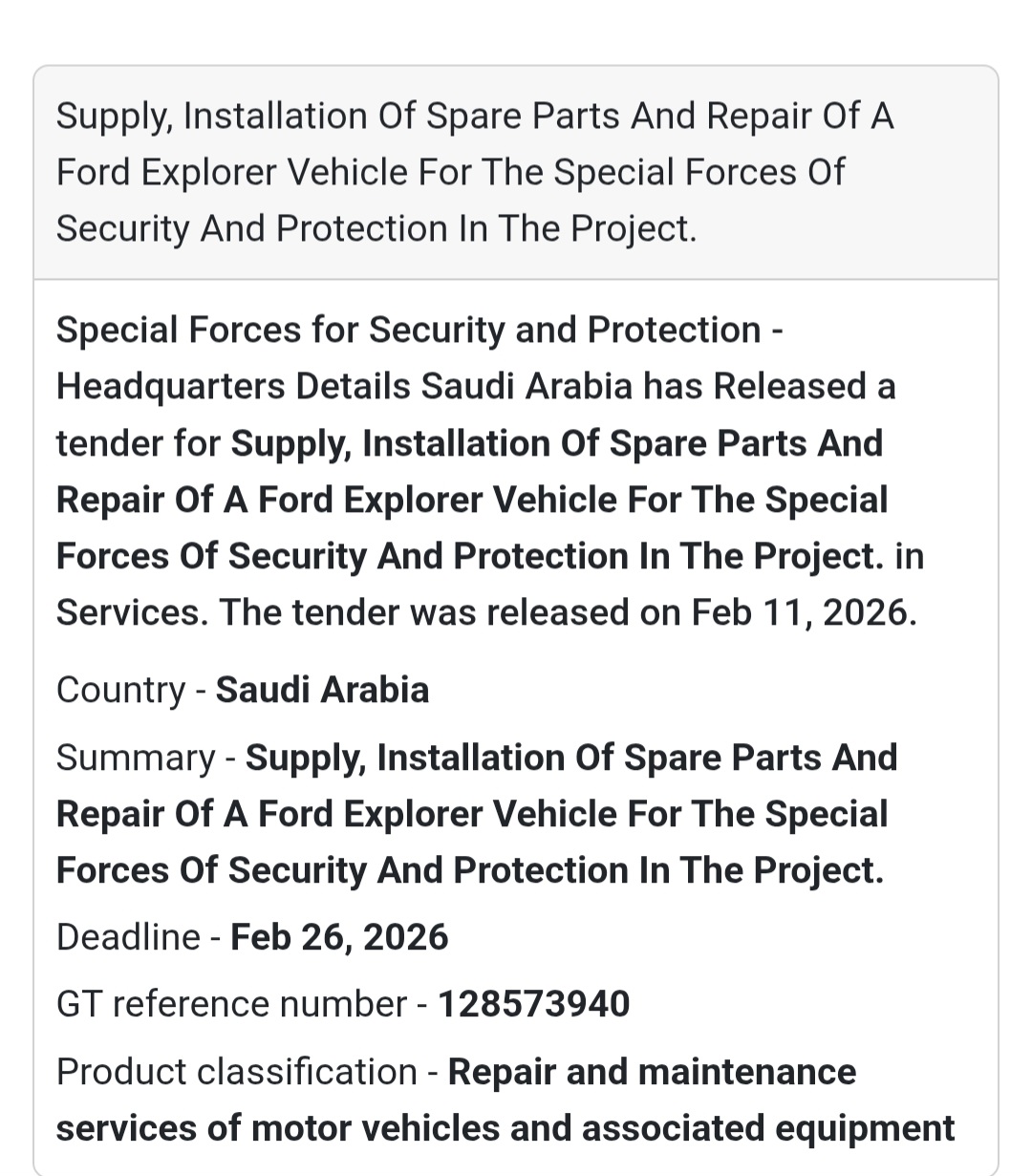 🚙 Ford Explorer – Spare Parts, Installation & Repair