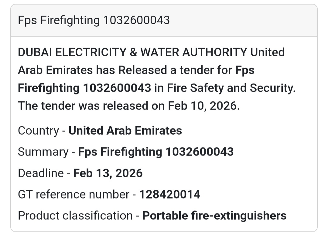 🧯 FPS Firefighting Equipment – UAE