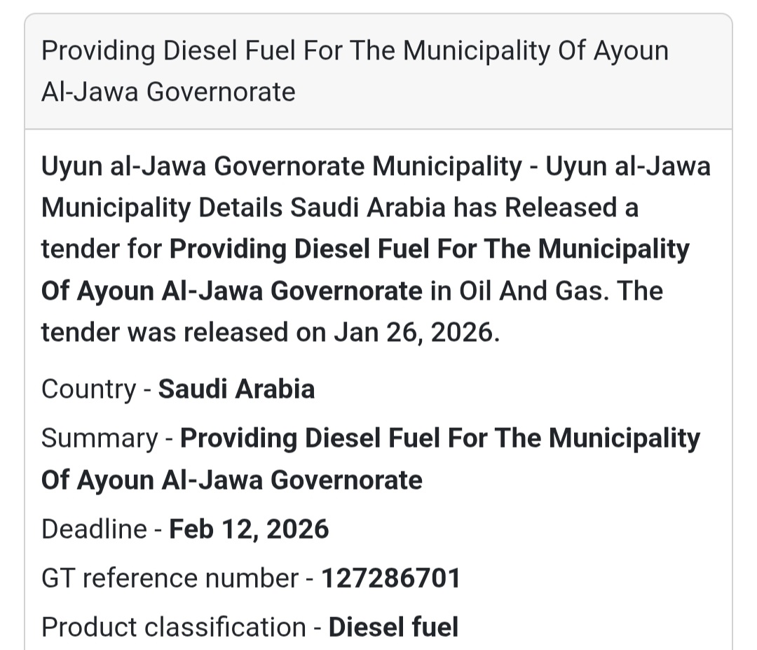 ⛽ Fuel Supply – Diesel