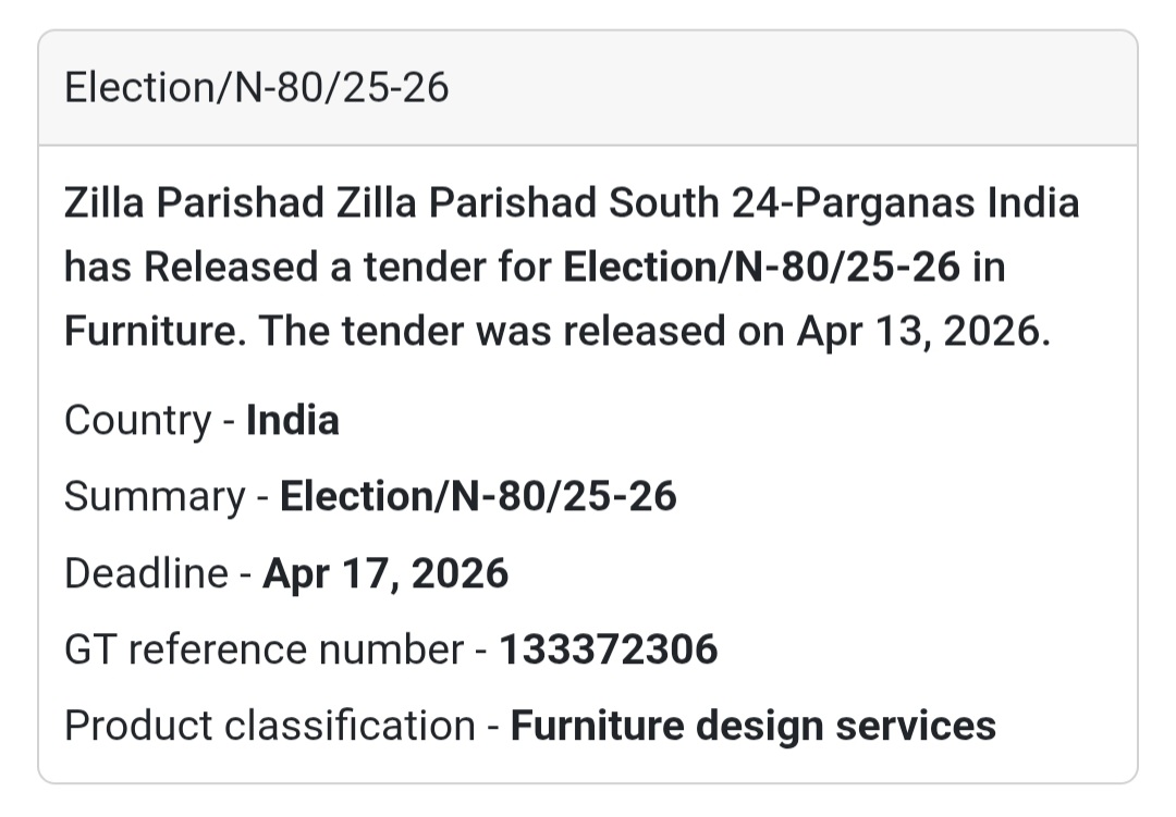 🪑 Furniture Tender – N-80/25-26