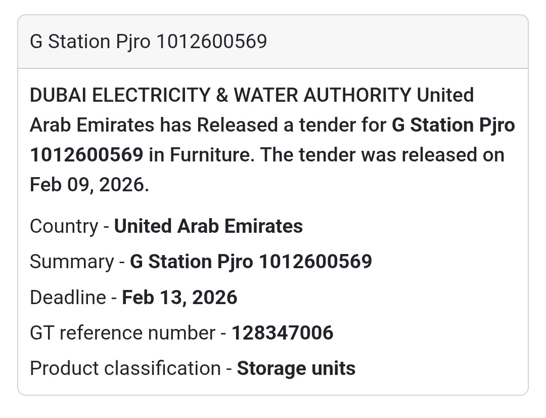 🗄️ G Station PJRO tender