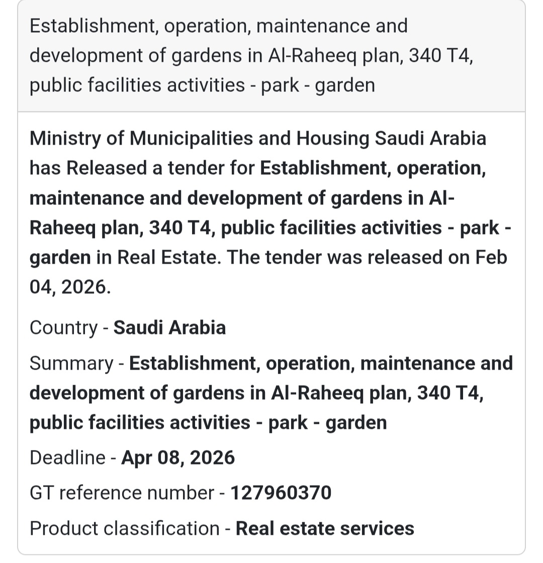🌿 Gardens Development – Al-Raheeq Plan (340 T4)