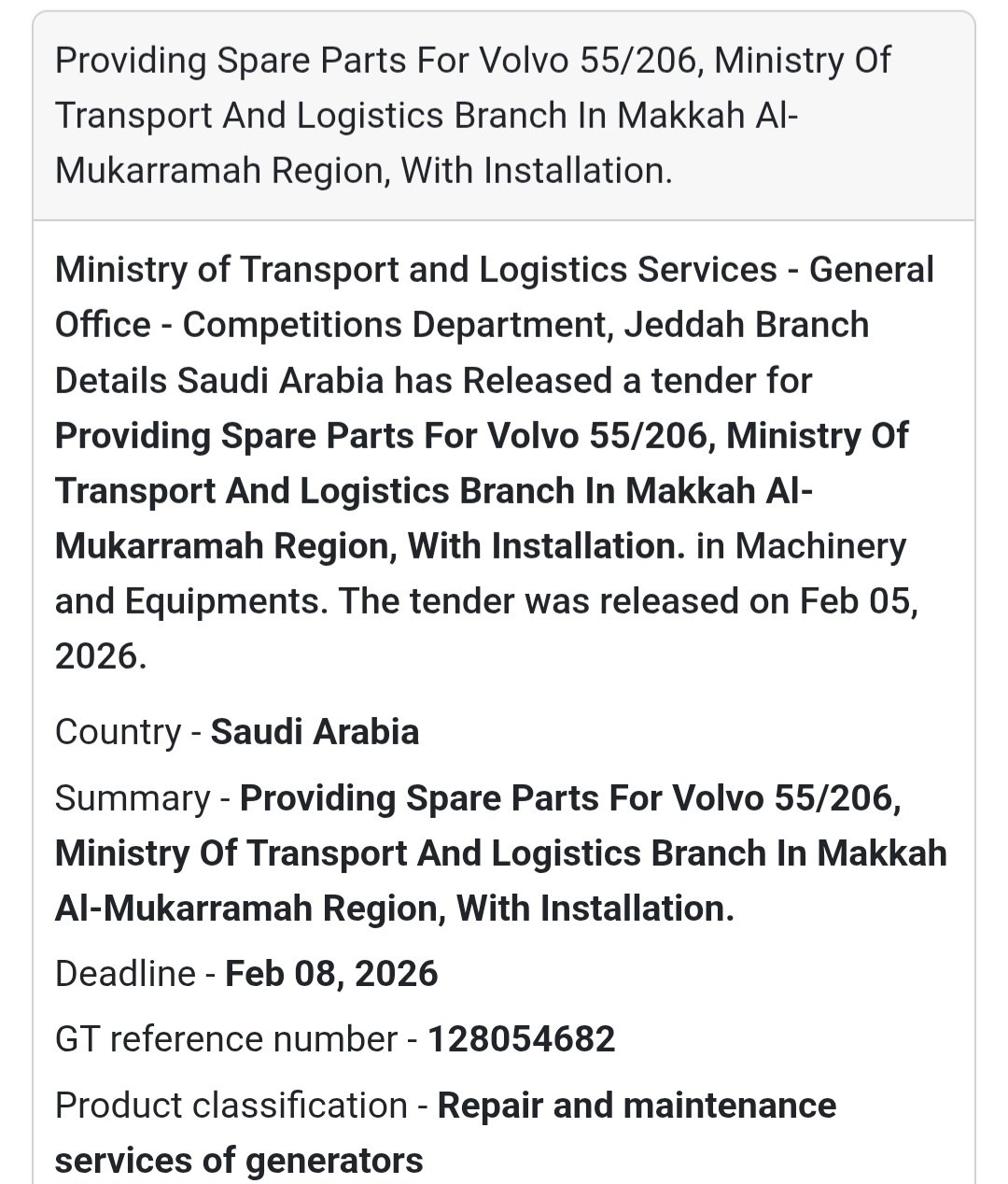 ⚙️ Generator Spare Parts & Installation