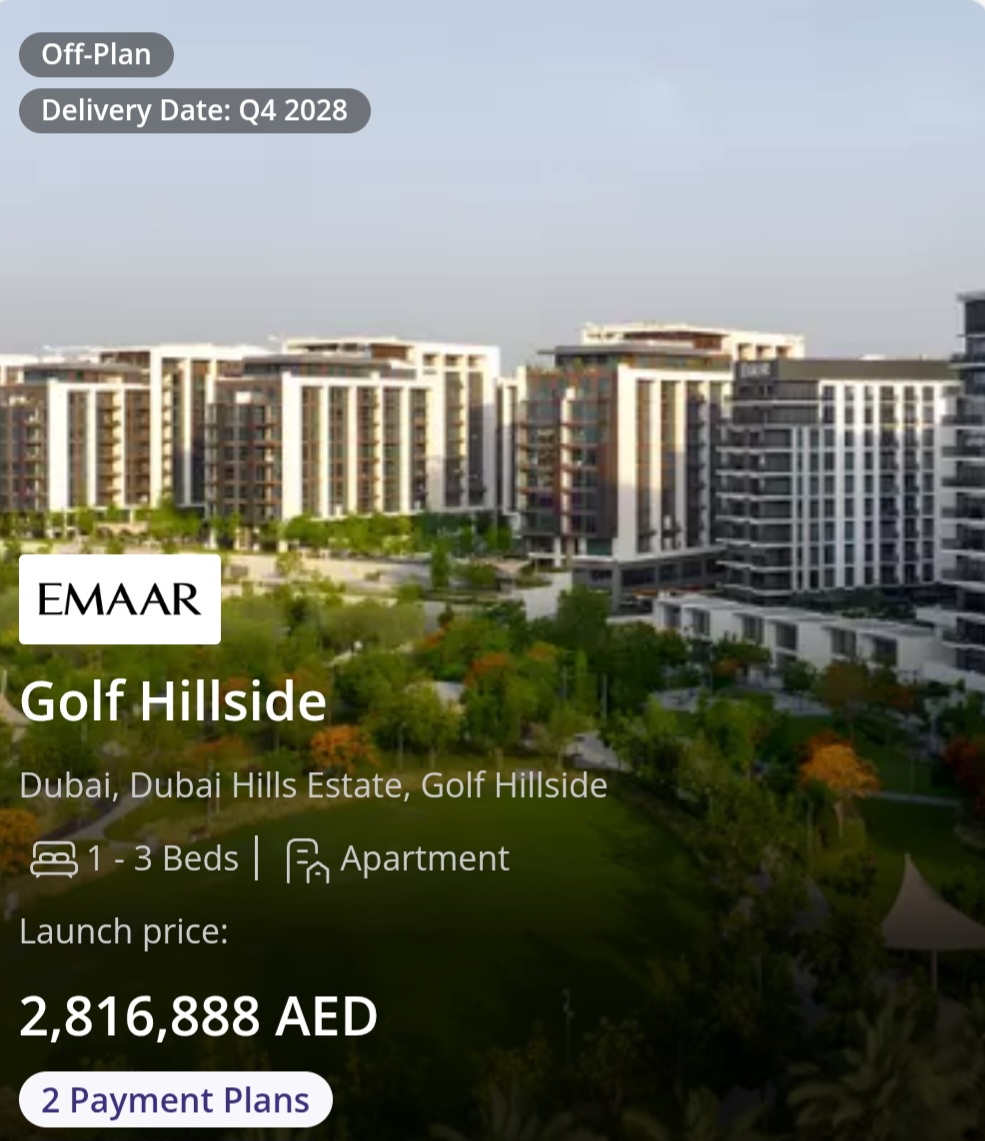✨ Golf Hillside | Dubai Hills Estate