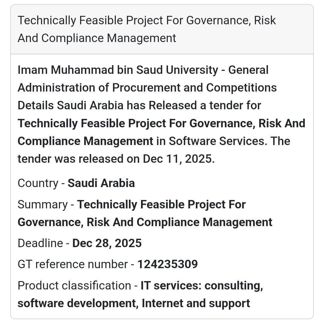 GRC Software Project – Saudi Arabia 🇸🇦🔐