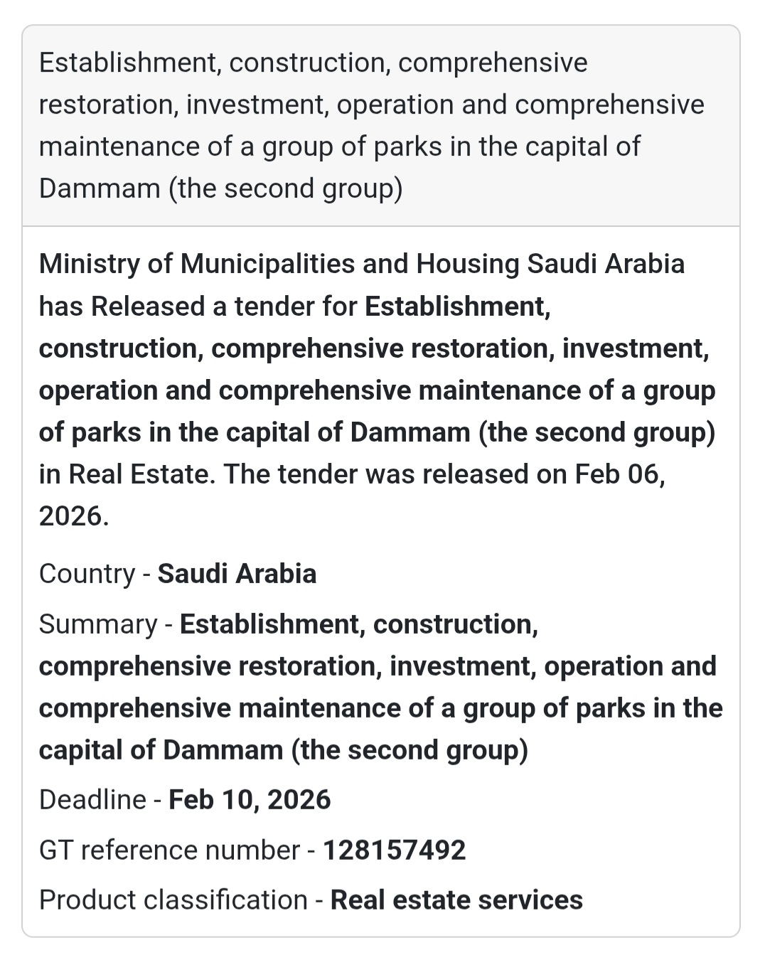 🌳 Group of Parks Development – Dammam (Second Group)
