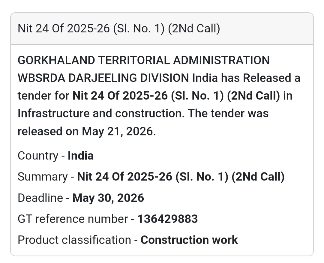 🏔️ GTA Infrastructure Tender |