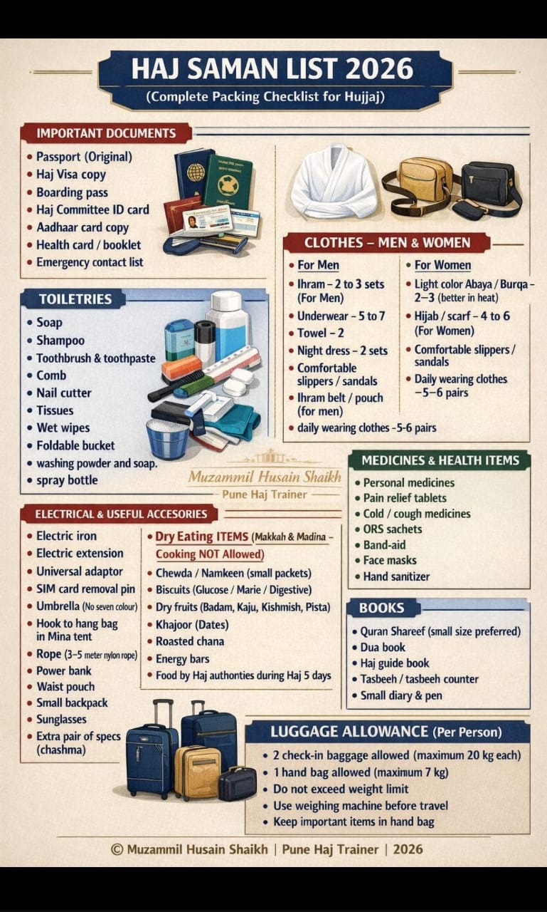 🕋✨Hajj 2026 Preparation Guide 🤍