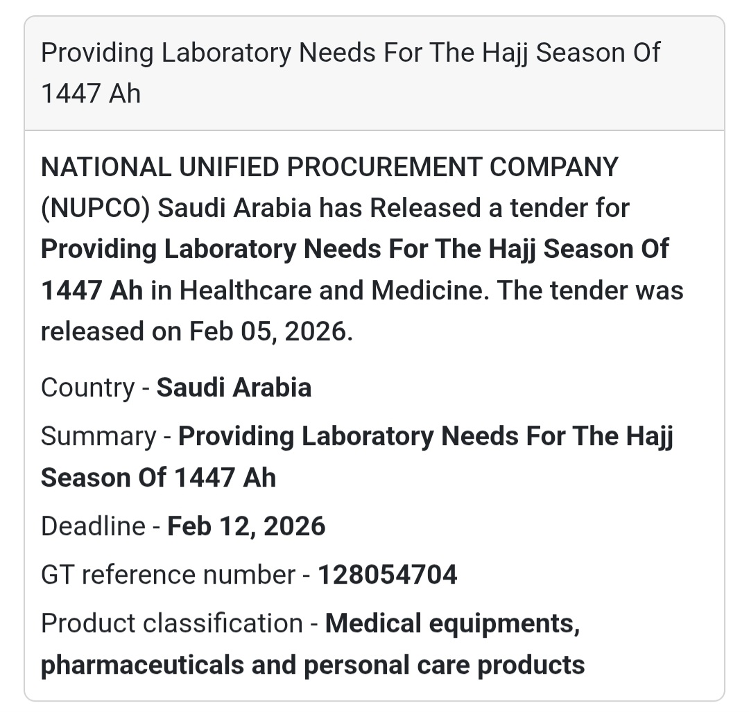 🧪 Hajj Laboratory Support