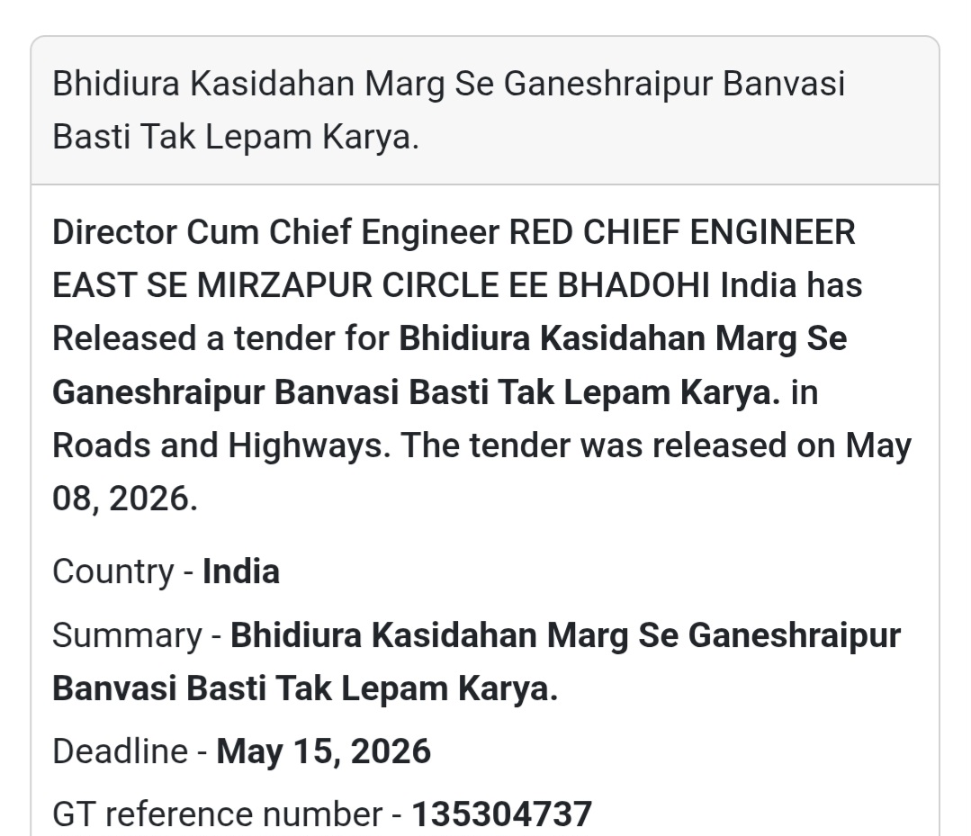 🛤️ Heading: Lepam Work From Bhidiura Kasidahan Marg To Ganeshraipur Banvasi Basti