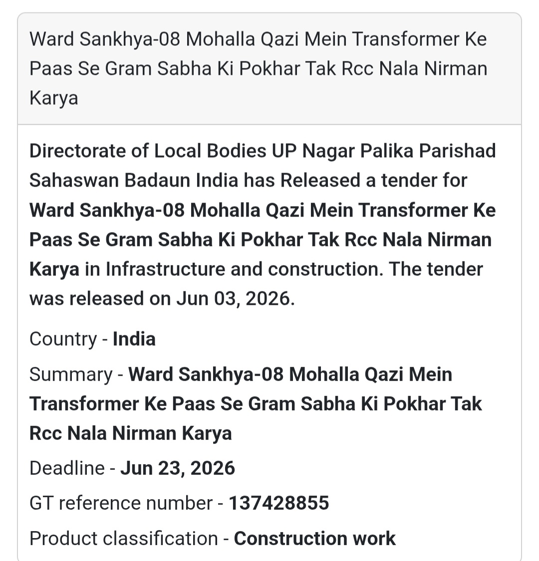 🌊 Heading: RCC Drain Construction Near Transformer Area, Mohalla Qazi