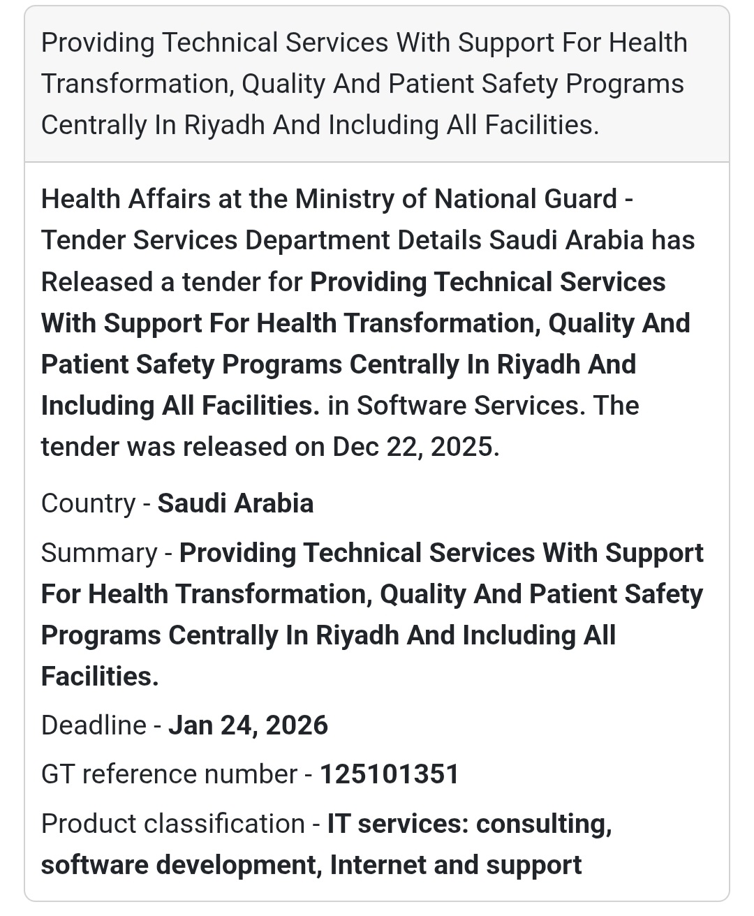 💻 Healthcare IT & Technical Services – Saudi Arabia 🇸🇦