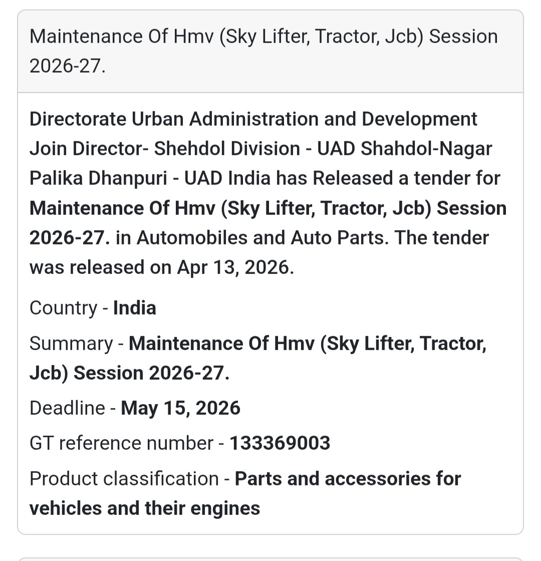 🚜 Heavy Vehicle Maintenance Contract