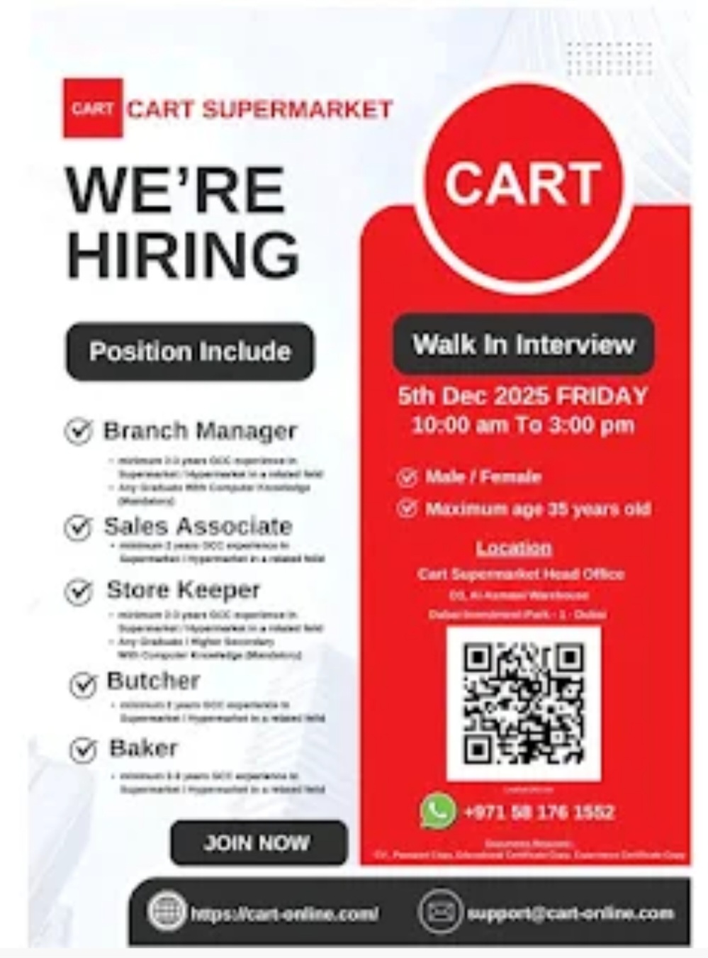 🔎 Hiring Now: Cashier & Supermarket Staff Jobs in Dubai! 🇦🇪