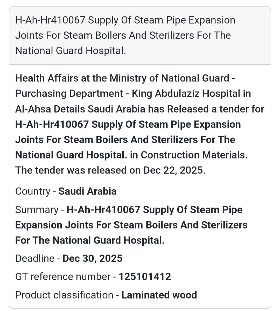 ♨️ Hospital Utility Equipment – Saudi Arabia 🇸🇦