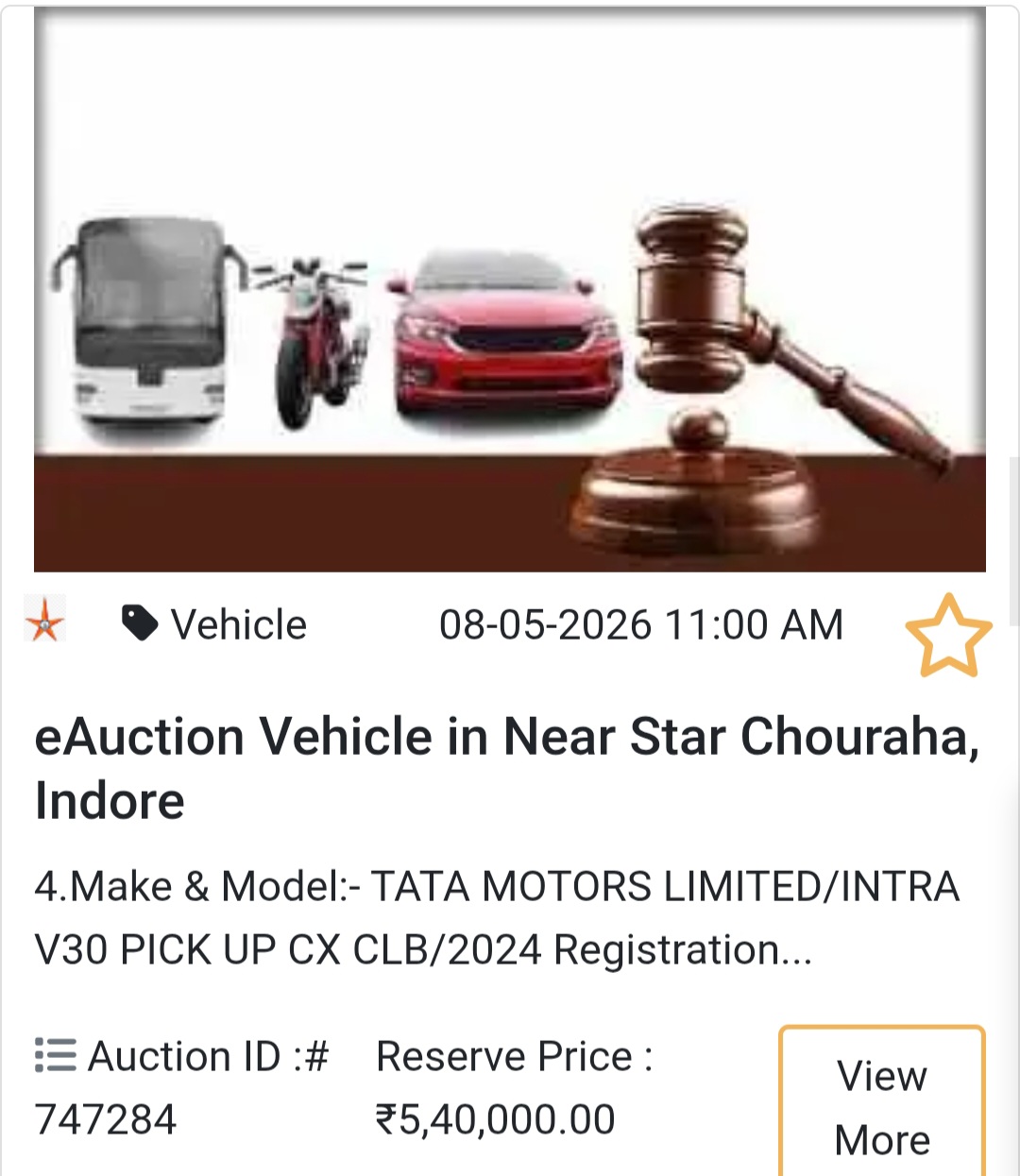 🚗 Hot Deal Alert – Indore Vehicle Auction!