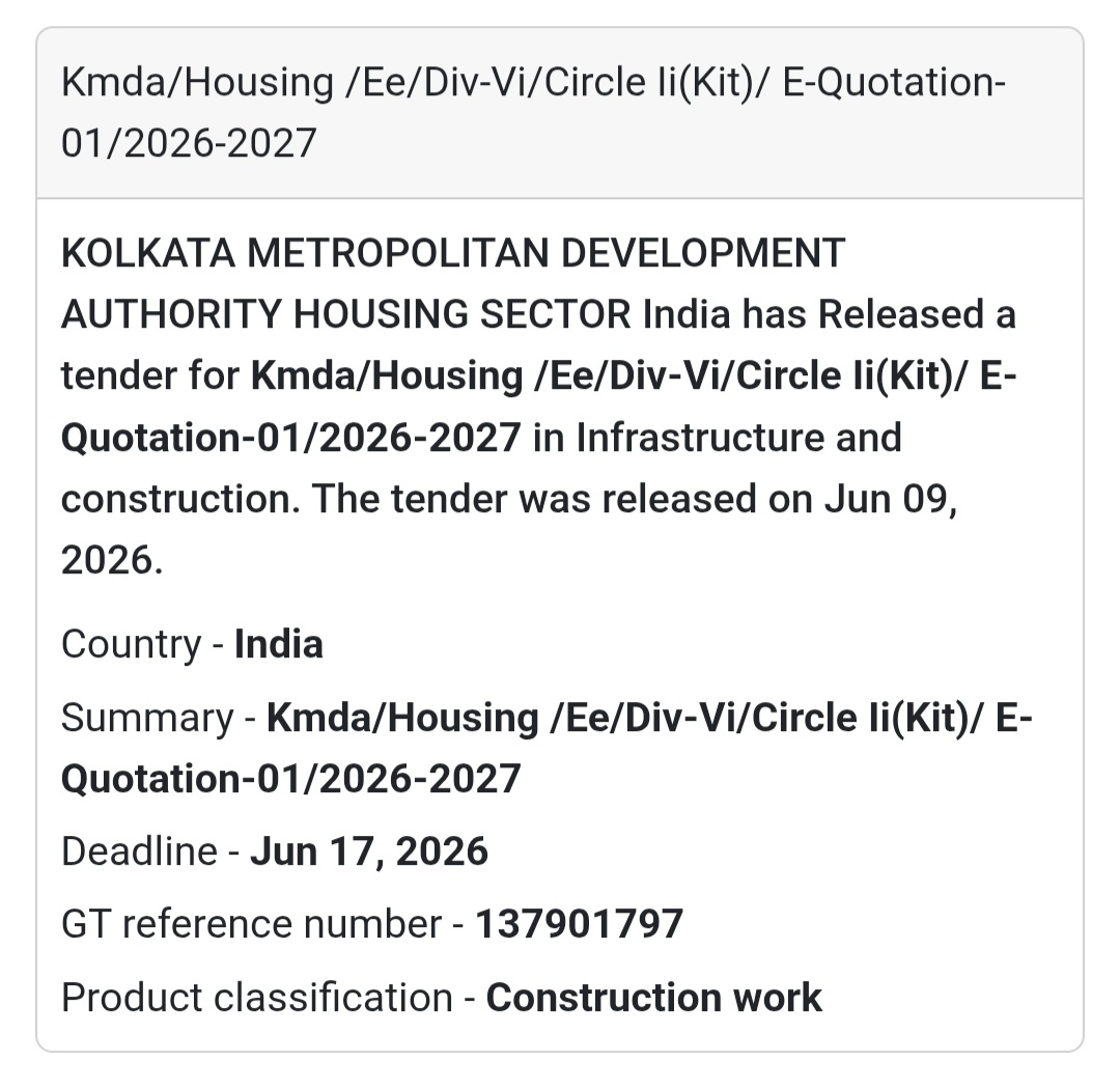🏘️ Housing Sector Infrastructure Development Project | 📍 Kolkata, West Bengal