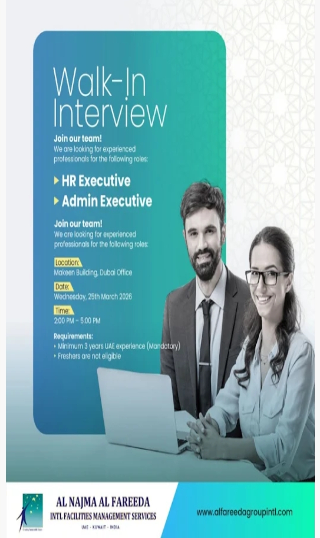 🧑‍💼 HR & ADMIN EXECUTIVES | DUBAI