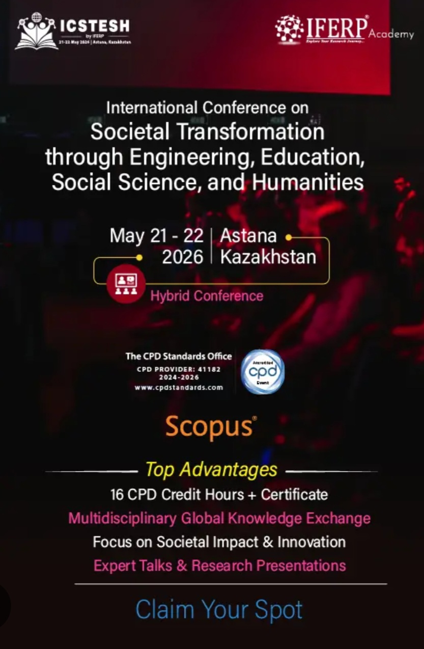 🌐 ICSTESH 2026 – International Conference on Societal Transformation