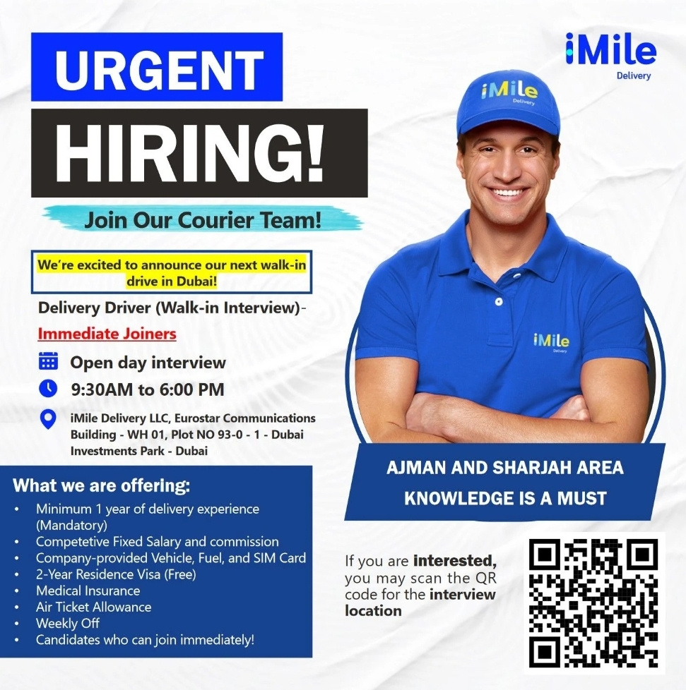 🟢 IMILE DELIVERY – URGENT DRIVER HIRING