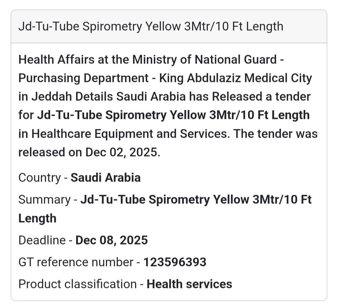 🔋 Immediate Supply Tender – Saudi Arabia 🇸🇦