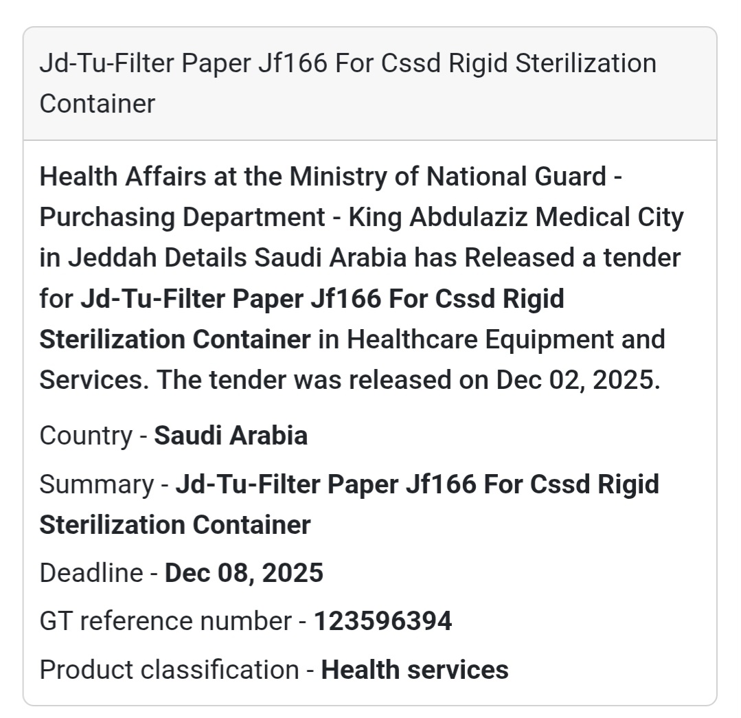 🔋 Immediate Supply Tender – Saudi Arabia 🇸🇦