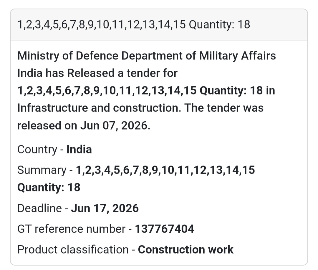 📍 India | Infrastructure & Construction Materials