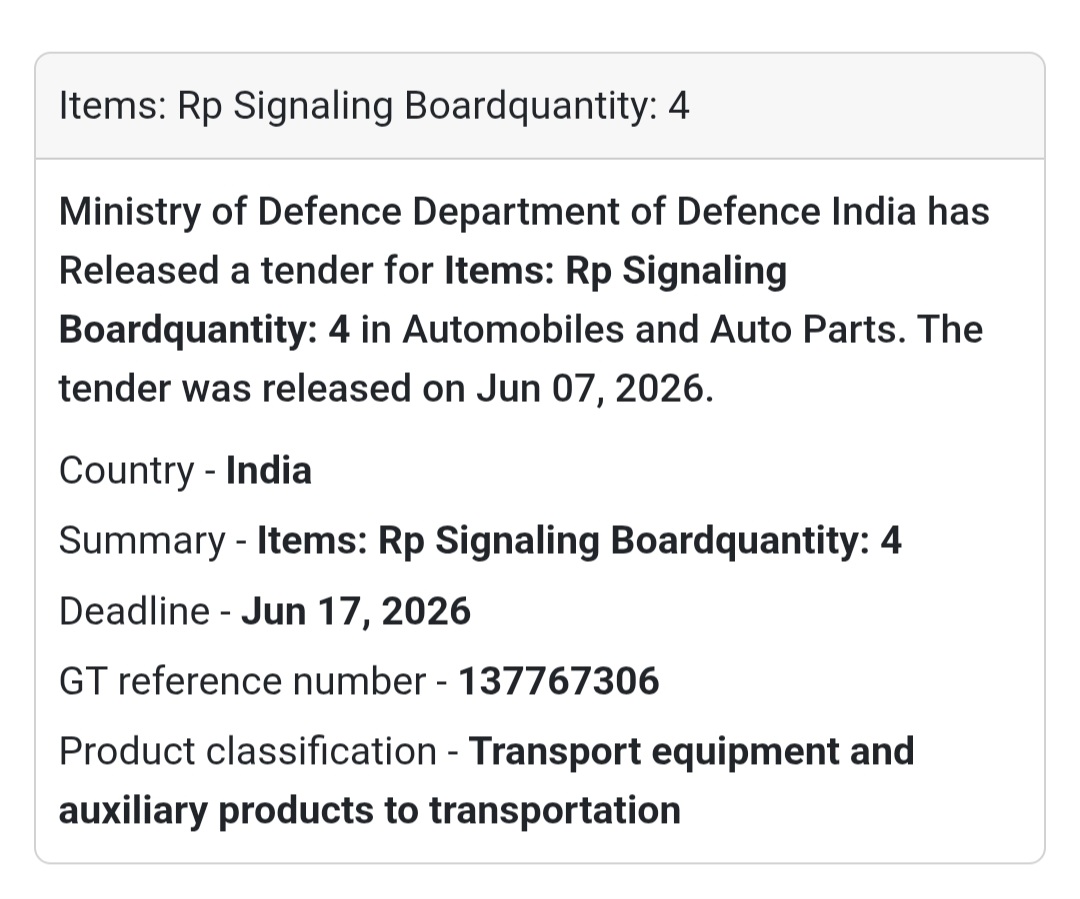 📍 India | RP Signaling Boards
