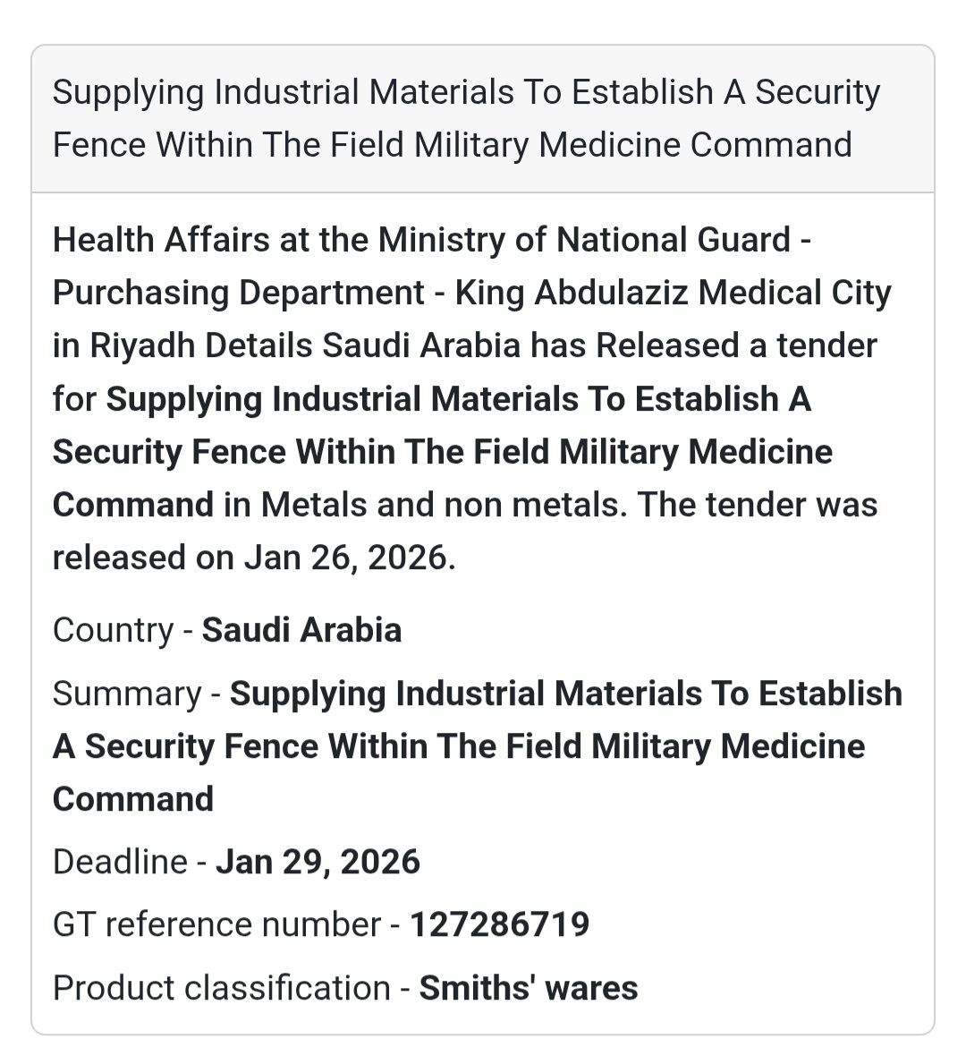 🚧 Industrial Materials – Security Fence Project