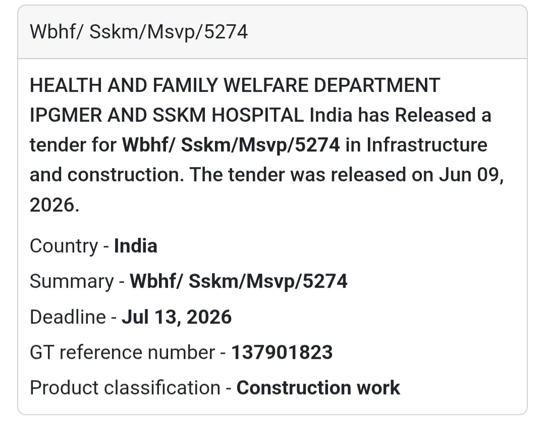 Infrastructure Development Work at SSKM Hospital | 📍 Kolkata, West Bengal