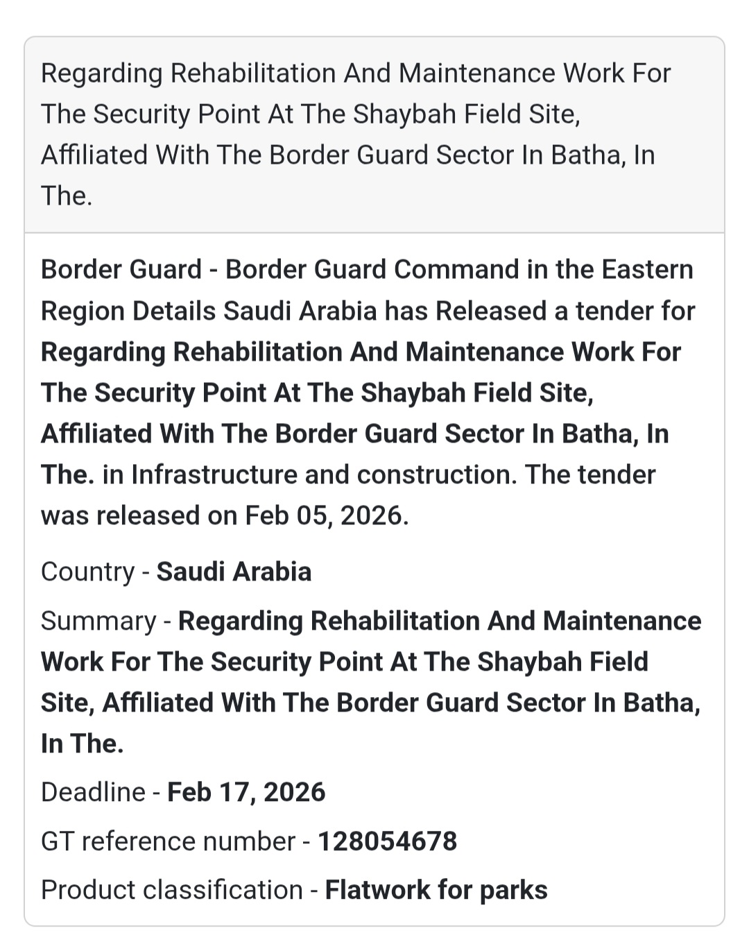 🏗 Infrastructure Rehabilitation Project