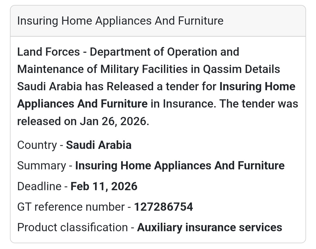 🛡️ Insurance Services – Home Appliances & Furniture