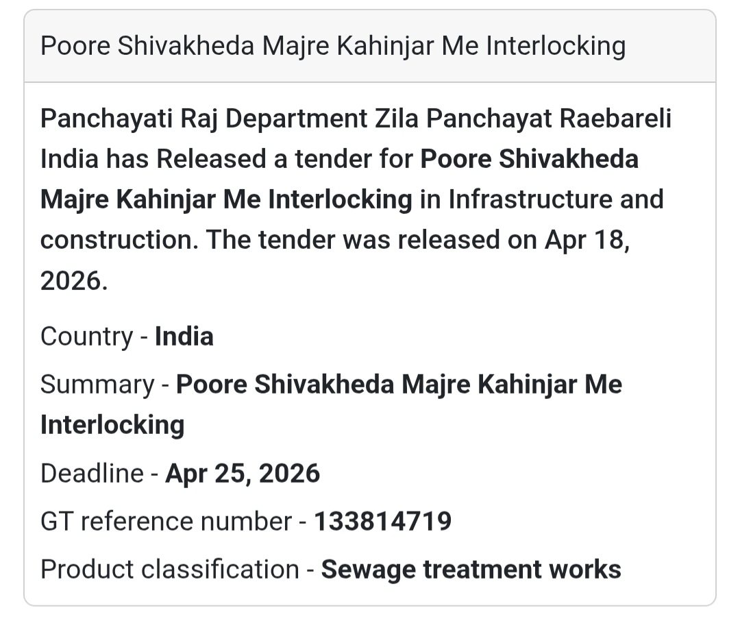 🛣️ Interlocking Work – Raebareli