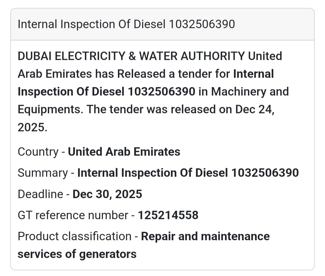 🔍 Internal Inspection of Diesel | UAE 🇦🇪