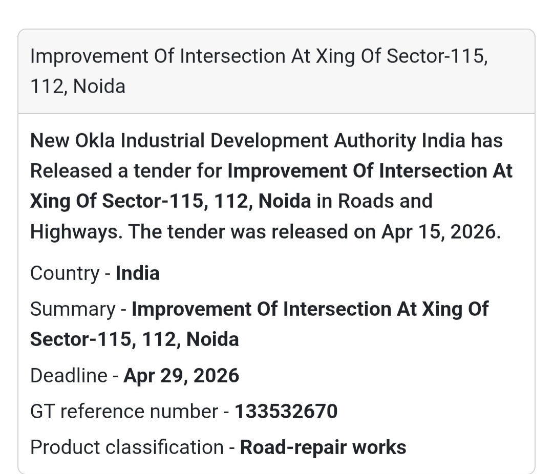 🚧 Intersection Improvement – Noida