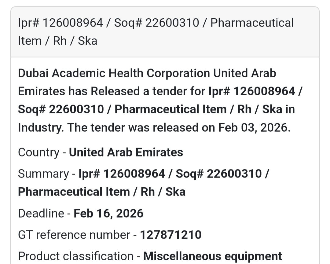 🏥 Issued by: Dubai Academic Health Corporation