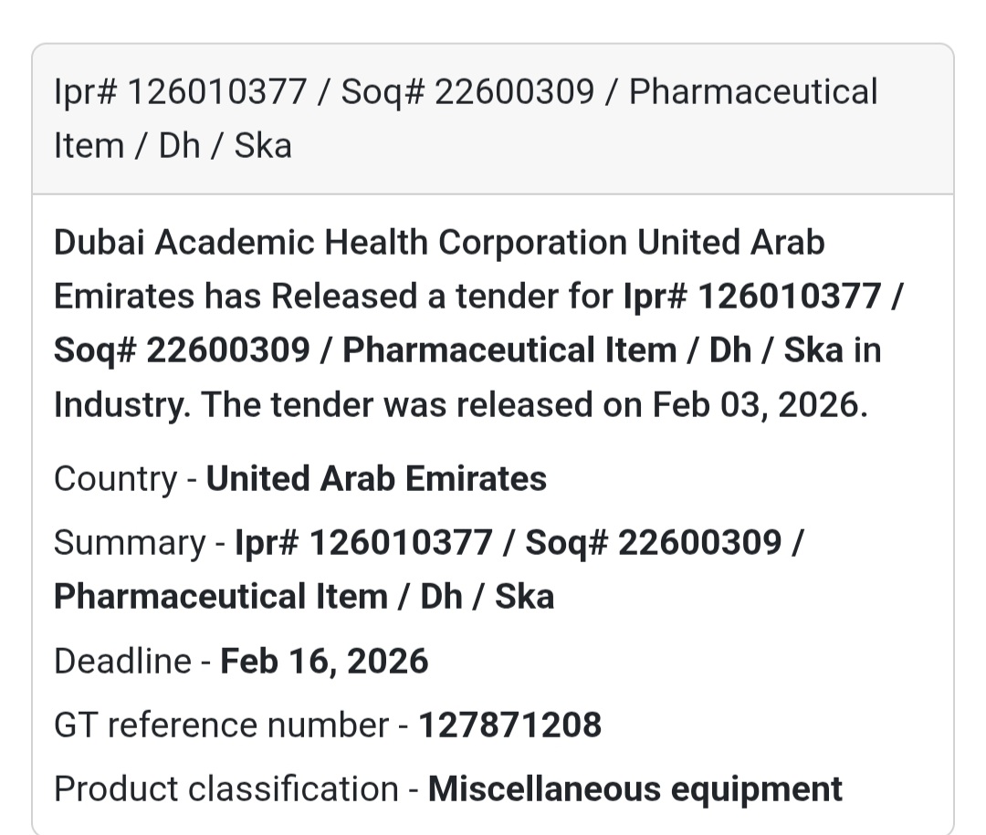 🏥 Issued by: Dubai Academic Health Corporation