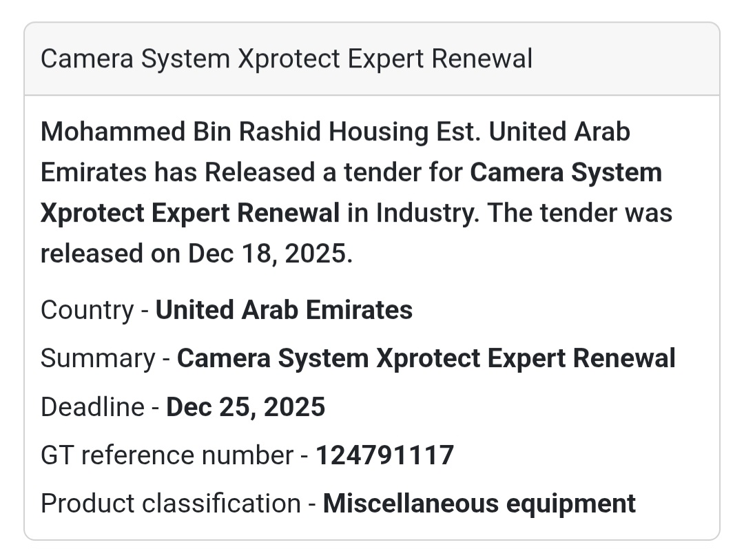 🔔 IT & Security Services Tender | United Arab Emirates 🇦🇪