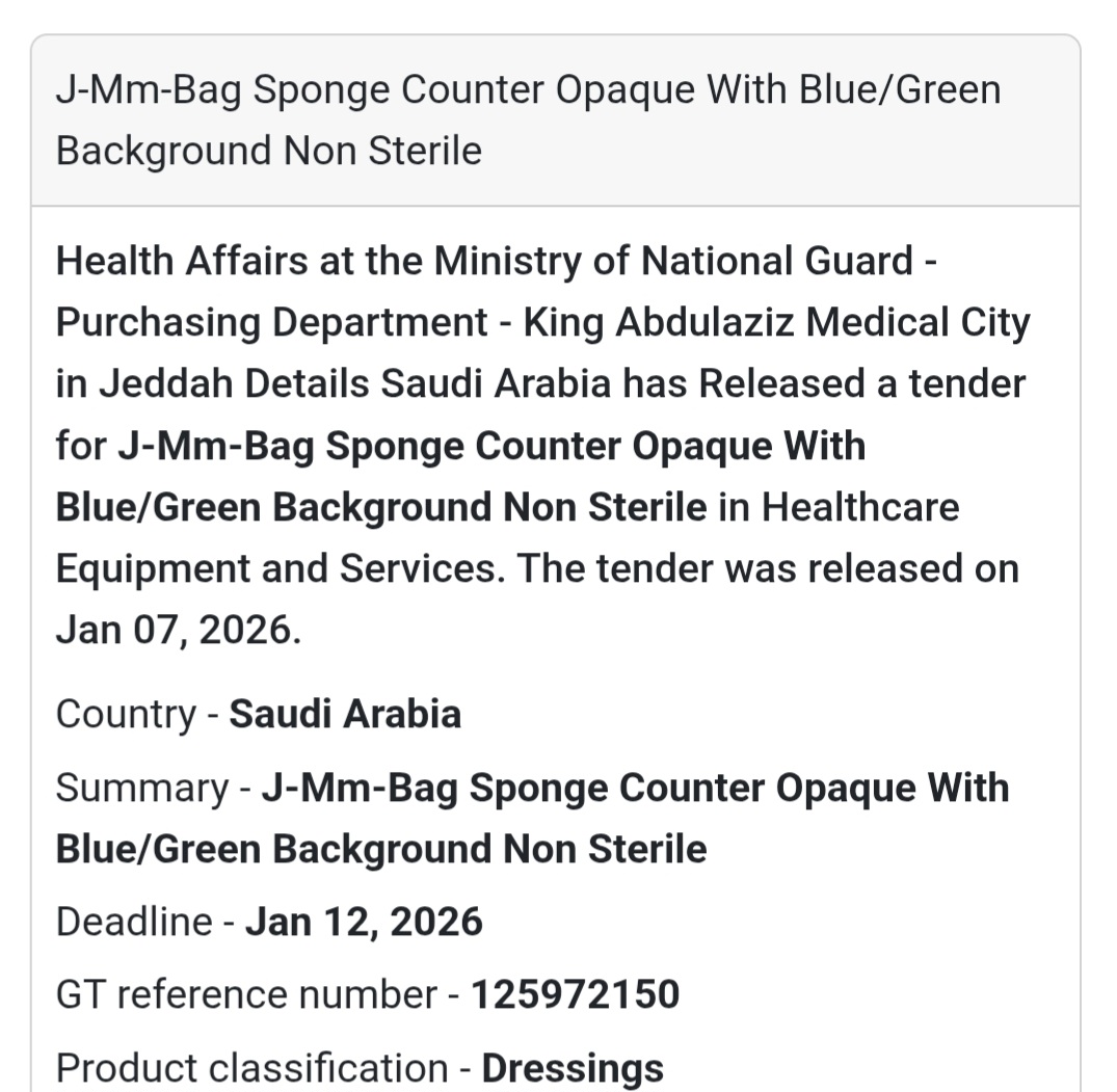 🩹 J-MM Bag Sponge Counter (Blue/Green – Non-Sterile)