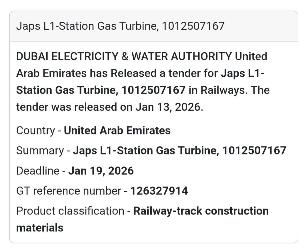 🚆 JAPS L1-Station Gas Turbine