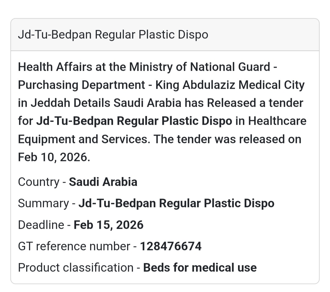 🏥 JD-TU Bedpan – Regular Plastic Disposable