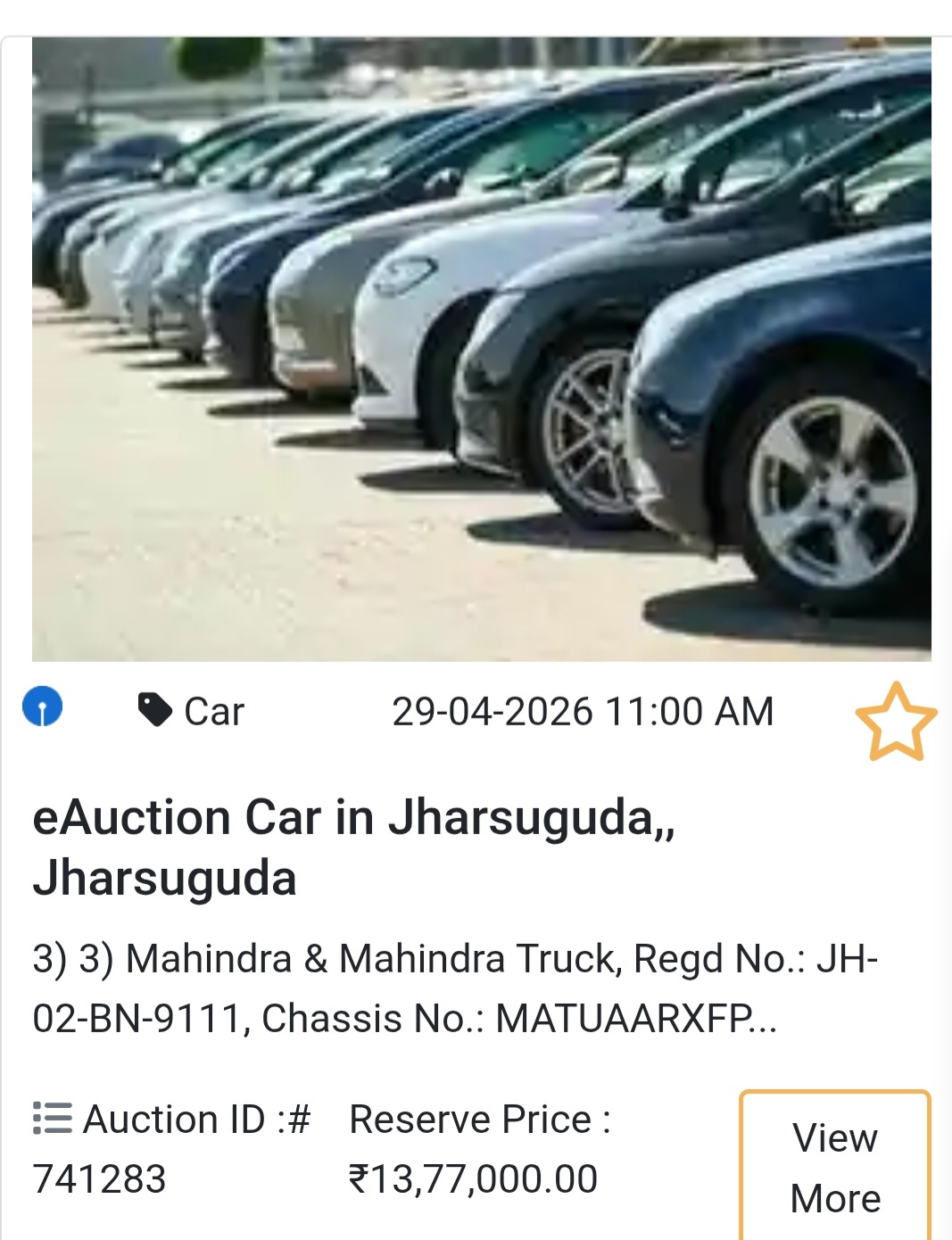 Jharsuguda Deal – Mahindra Truck (Unit 3) 🚛