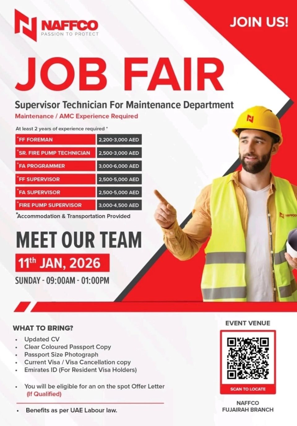 🚒 JOB FAIR – FUJAIRAH 🇦🇪