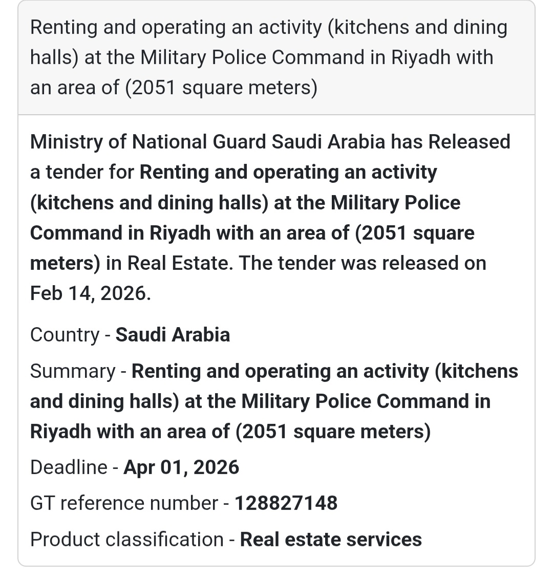 🍽️ Kitchens & Dining Halls Operation – Riyadh – KSA