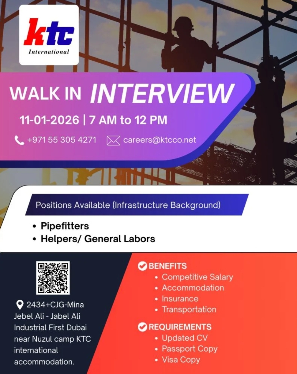 🟢 KTC INTERNATIONAL WALK-IN 2026 – DUBAI