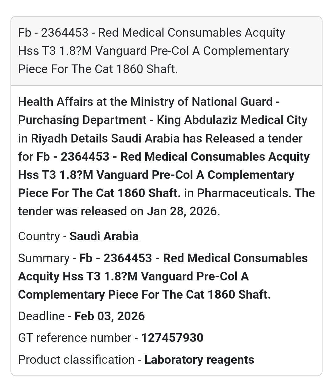 🧪 Laboratory Consumables | Riyadh
