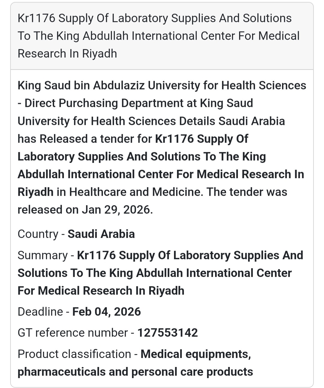 🧪 Laboratory Supplies