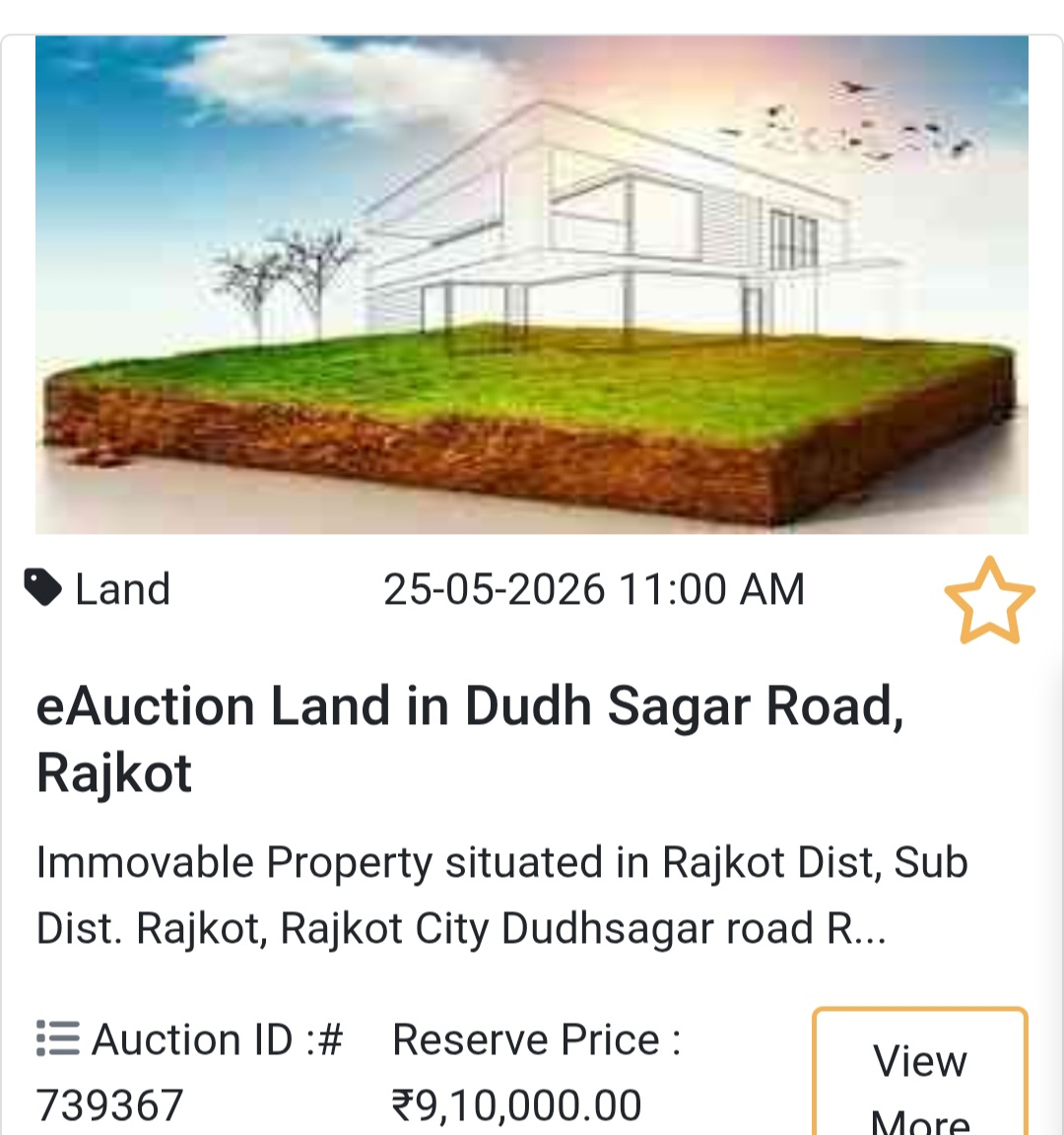 🏙️ Land in Dudh Sagar Road, Rajkot🏦 Bank: Bank e-Auction