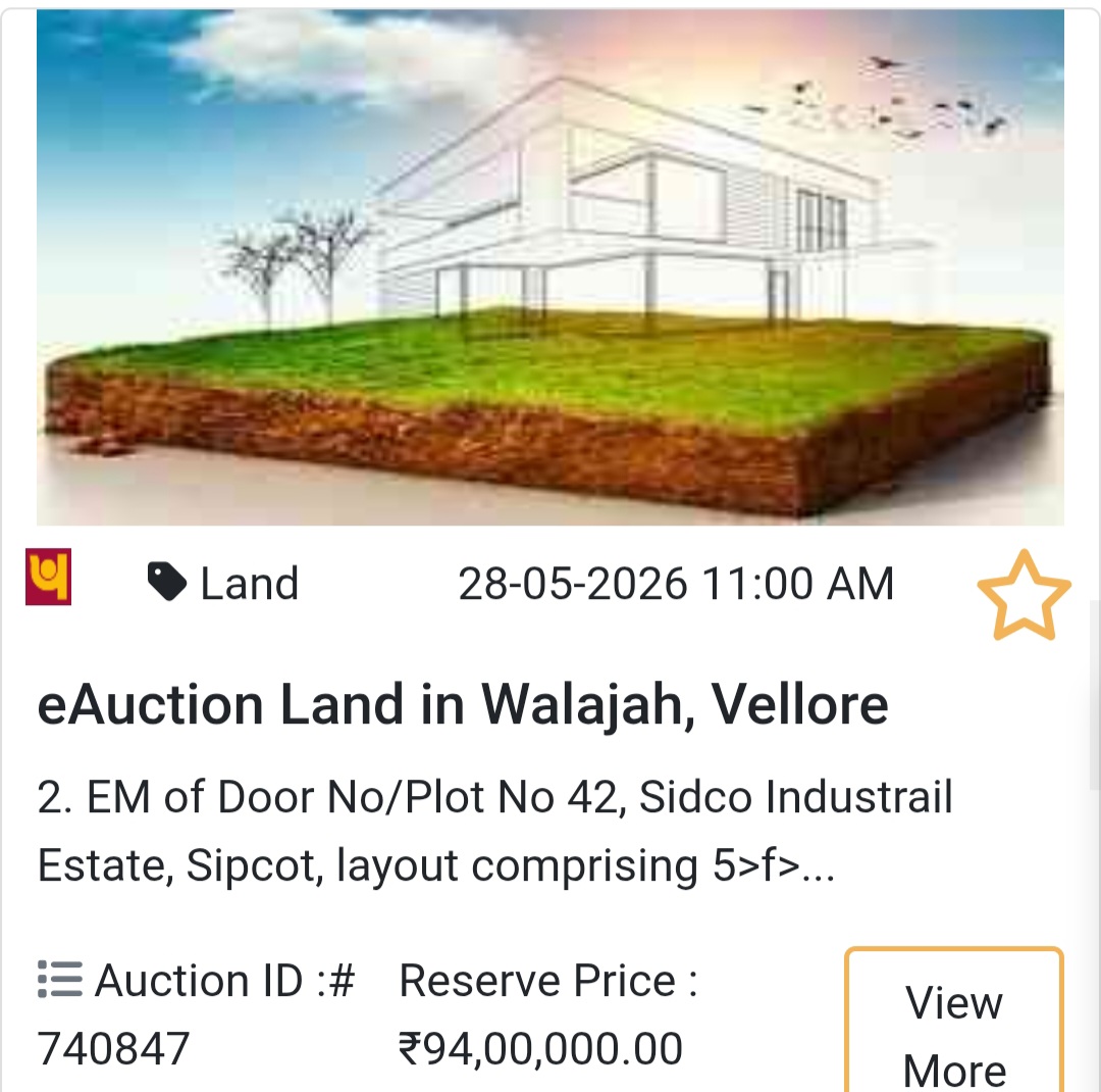 Land in Walajah, Vellore