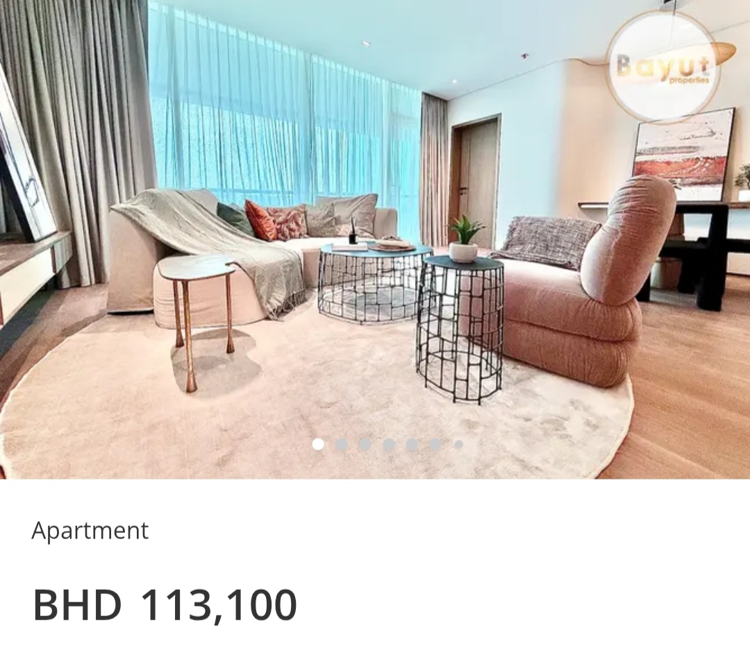 🌆 Large Balcony | Financial Harbour – BHD 113,100